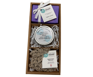Organic Soap, Soap Sock & Lotion Bar Gift Box